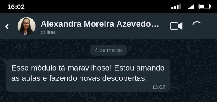 Depoimento de Alexandra Moreira Azevedo Porto